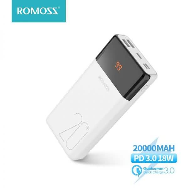 ROMOSS LT20Plus Power Bank 20000mAh QC PD 3.0 Quick Charge PoverBank 20000mAh Powerbank External Battery