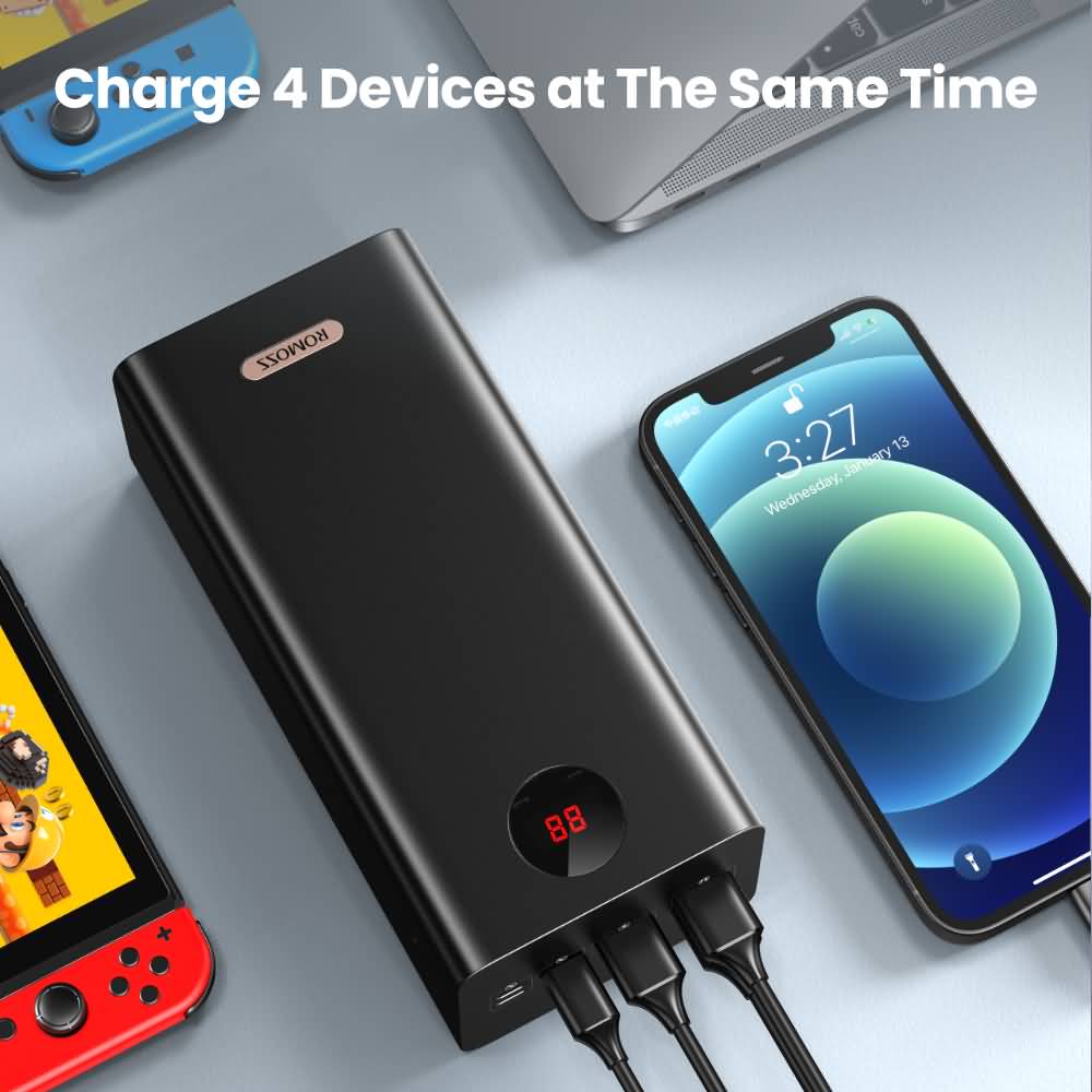 Geven zomer vroegrijp Buy ROMOSS PEA60 Power Bank 60000 mAh SCP PD QC 3.0 Quick Charge External  Battery Charger For Phone Online