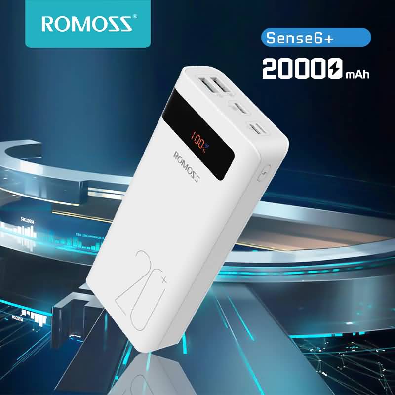 ROMOSS Sense 6 PS+ 20000mAh 18W Fast Charge Power Bank