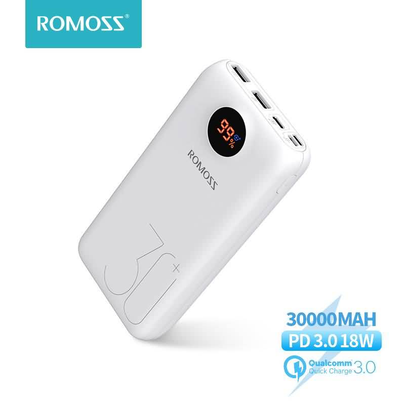 ROMOSS – 65W batterie externe 65W Power Bank 40000mAh, charge rapide,  chargeur Portable USB C, pour ordinateur Portable, iPhone 14 plus,xiaomi